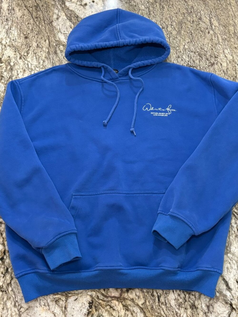 White Fox Boutique Colbalt Blue Graphic Hoodie